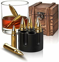 Grogife Geschenke für Männer, Whisky Steine Mann, Weihnachten Geschenk Geburtstagsgeschenk für Ihn Vater Partner Ehemann, Edelstahl Eiswürfel Wiederverwendbar Angebot bei HelloDeals