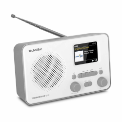TechniSat TECHNIRADIO 6 IR – portables Internetradio (DAB+, UKW, WLAN, Bluetooth, Farbdisplay, Wecker, Favoritenspeicher, 3 Watt RMS) weiß/grau Angebot bei HelloDeals