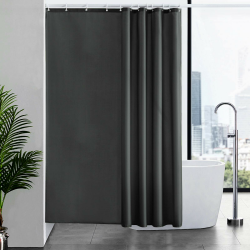 Furlinic 180x200 Duschvorhang aus Stoff, Badvorhang Anti-schimmel und Waschbar, Textile Vorhänge in Badezimmer für Badewanne und Dusche,Dunkelgraue Duschvorhänge mit 12 Duschvorhangringe. H200 x B180 cm (1er Pack) Dunkelgrau Angebot bei HelloDeals