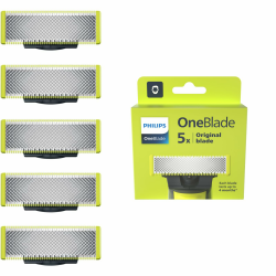 Philips OneBlade Original Klingen - 5x Original-Ersatzklingen, Trimmen und Rasieren im Gesicht und am Körper, QP250/50 Angebot bei HelloDeals