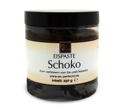 Schoko Eispaste zum Verfeinern von leckerem Eis, Desserts, Getränke, Pralinen Torten Kuchen und vielem mehr. Einfache und schnelle Anwendung. Inhalt 250 g Angebot bei HelloDeals