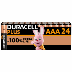 Duracell Plus Batterien AAA, 24 Stück, langlebige Power, AAA Batterie für Haushalt und Büro Größe AAA Plus (+100% Langlebiger) 24 Stück Angebot bei HelloDeals