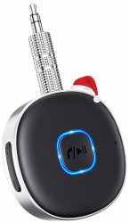 Mohard AUX Bluetooth Adapter Auto, Drahtloser KFZ Bluetooth 5.3 Empfänger für Heim-Stereo/Kabelgebundene Kopfhörer, Bluetooth Adapter AUX 3,5mm, Freisprechen, Dual Verbindung, 16 Stunden Spielzeit Blau Yellow Angebot bei HelloDeals