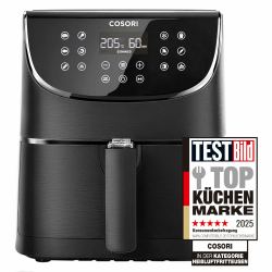 COSORI Heißluftfritteuse Airfryer, 11-in-1 Air Fryer XXL 5,5L, Friteuse Heissluftfritteuse mit Shake-Reminder, 100 Rezepte, 55 Prozent energiesparend, spülmaschinenfeste Körbe 5,5L Schwarz Angebot bei HelloDeals