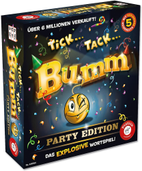 Piatnik 6483 Tick Tack Bumm Party-Edition des Spieleklassikers | ab 12 Jahren geeignet | Das Explosive Wortspiel | Denken, Schlagfertigkeit und Vorstellungsvermögen sind gefordert, Mehrfarbig Angebot bei HelloDeals