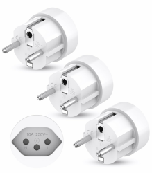 Reiseadapter Schweiz auf EU Adapterstecker, 3 Stück Schweiz auf EU Reisestecker Adapter, Liechtenstein auf EU Adapterstecker 3 poliger Schweizer Stecker auf 2 polige DE Buchse Schweizer Steckdose SC TO EU Angebot bei HelloDeals