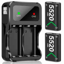 Akku für Xbox One/Series X&S Controller, 2 Stück 5520mWh Akku Hoher Kapazität Batterien, NI-MH Akku Kompatibel mit Xbox Series X&S/Xbox One S/Xbox One X/Xbox One Elite/Xbox One Controller Angebot bei HelloDeals