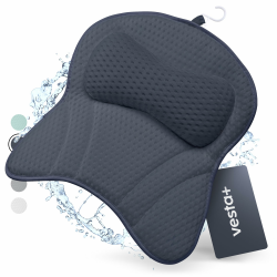 Vesta+ Badewannenkissen Nachtblau L mit Saugnäpfen, Badekissen Testsieger als Badewannenkissen Nacken & Nackenkissen Badewanne, Badekissen für Badewanne, Badewannen Kissen & Duschkissen Badewanne Angebot bei HelloDeals