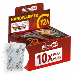 Thermopad Handwärmer | kuschlig weiches Wärmekissen | 12 Stunden wohltuende Wärme von 55°C | angenehme Taschenwärmer | 10 Paar Angebot bei HelloDeals