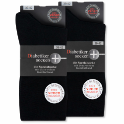 Diabetikersocken ohne Gummi & ohne Naht 97% Baumwolle (6 Paar) Diabetiker Socken mit Komfortbund für Damen & Herren 43-46 Schwarz Angebot bei HelloDeals