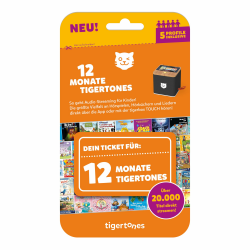 Tigermedia 4214 Peppa Pig, Cars, Der König der Löwen, Heavy Saurus, Winnie Puh, Encanto, Die wilden Kerle, Die Drei tigertones-Zugang, Bunt, ticket 12 Monate Edition 2023 ticket 12 Monate Angebot bei HelloDeals