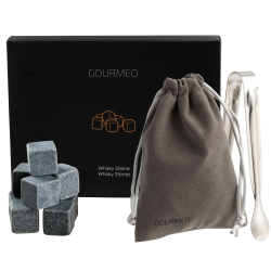 GOURMEO 9 Whisky Steine im Set - Eiswürfel Steine - Whiskysteine wiederverwendbar - Whiskey Kühlsteine Whiskey Stones - Whisky Steine Geschenkset - Whiskeysteine Zubehör 9 Whisky Steine in Papierbox Angebot bei HelloDeals