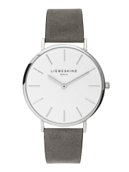 Liebeskind Analog Quarz Armbanduhr mit Lederarmband Grau-silber Single Angebot bei HelloDeals