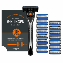 by Amazon Herrenrasierer mit 5 Klingen, Mehrfarbig, 16 Nachfüllpackungen Modern 1 stück (1er Pack) Angebot bei HelloDeals