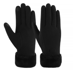 ZASFOU Damen Winter Warm Touchscreen Handschuhe mit Fleece Gefütterte Strick winterhandschuhe für Kaltes Wetter Schwarz M Angebot bei HelloDeals