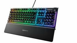 SteelSeries Apex 3 - Gaming Tastatur - 10-Zonen RGB-Beleuchtung - Premium magnetische Handballenauflage - Deutsches (QWERTZ) Layout Deutsch (QWERTZ) Angebot bei HelloDeals