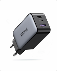 UGREEN Nexode USB C Ladegerät 65W GaN Charger 3-Port PD Netzteil 60W PPS kompatibel mit MacBook Pro/Air, iPhone 16 Pro Max/16/15 Pro Max/15 Pro, iPad Pro, Galaxy S24 Ultra/S23/S22(Schwarz) Angebot bei HelloDeals