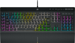 CORSAIR K55 RGB PRO XT Kabelgebundene Membrantastatur - IP42 Staub- Und Spritzwassergeschützt - 6 Makro-Tasten Mit Elgato-Integration - iCUE-Kompatibel - QWERTZ DE - PC, Mac, Xbox - Schwarz Angebot bei HelloDeals