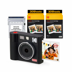 KODAK Mini Shot 3 ERA 4PASS 2-in-1 Sofortbildkamera und Fotodrucker (7,6x7,6cm) Sofortbildkamera + 8 Blatt im Lieferumfang enthalten + 60-Blatt-Patrone, Schwarz Schwarz Mini Shot 3 Sofortbildkamera + 68 Blatts Angebot bei HelloDeals