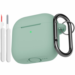 KOKOKA Silikon Hülle Schutzhülle Kompatibel mit AirPods 4. Generation mit Reinigungsset, Stoßfeste Weiche Dünne Schutzhülle Case für Airpods 4 2024 mit Cleaner Kit & Karabiner, Cloud Grey A Cloud Grey Angebot bei HelloDeals