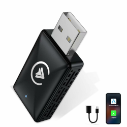 Wireless Android Auto und Carplay Wireless Adapter, Wireless 2 in 1 Stick wandelt verdrahtete Android Auto/Carplay in drahtlos um, geeignet für Autos mit AA und Carplay, USB C/A Kabel Mini Version Angebot bei HelloDeals