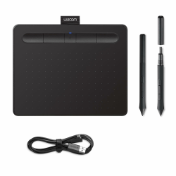 Wacom Intuos Small Zeichentablett Bluetooth - Tablet zum Zeichnen & zur Fotobearbeitung mit druckempfindlichem Stift schwarz - Ideal für Home-Office & E-Learning Schwarz Small Kabel + Bluetooth Tablett Angebot bei HelloDeals