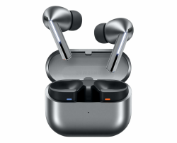 Samsung Galaxy Buds3 Pro Kabellose Bluetooth-Kopfhörer, Active Noise Cancelling (ANC), Adaptive Geräuschunterdrückung, 360 Audio, In-Ear-Kopfhörer mit Hi-Fi-Sound, Silver, Inkl. Anymode Clear Cover Silver Buds3 Pro Angebot bei HelloDeals