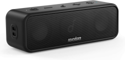 soundcore 3 Bluetooth Lautsprecher, Stereo-Sound, Audiotreiber mit Titan-Membran, PartyCast, BassUp, 24 Stunden Akku, IPX7 Wasserschutz, individueller EQ, für Zuhause, Draußen, Garten (in Schwarz) black Angebot bei HelloDeals