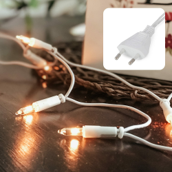 hellum Lichterkette innen strombetrieben, mini Lichterkette 10er Birnen klare warme Lichter, beleuchtete 1,35m, Kabel weiß Lichterkette 10 lichter mit Stecker für Weihnachten 831184 Weißes Kabel - Transparente Lampe 10 Lichter / beleuchtet 1,35m Angebot bei HelloDeals