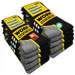 SOXCO 10 Paar Herren Socken Arbeitssocken WORK Socks 43-46 Schwarz Angebot bei HelloDeals