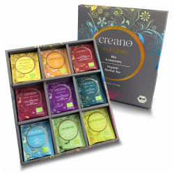 Creano Bio Kräutertee Geschenkset „ORGANIC HERBAL TEA“ - 27 Bio-Teebeutel in 9 unterschiedlichen Sorten - 54g - NEUHEIT* 27er Geschenkset Angebot bei HelloDeals