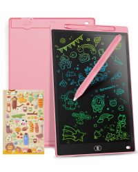 LCD Schreibtafel 10 Zoll, Genialba Buntes LCD Schreibtablett, Tragbares Löschbares Zeichenbrett, Elektronischer Tablette, Grafiktablett für Kinderspiele 2 3 4 5 6 7 Jahre alte Mädchen (Rosa) 10 Zoll Rosa Angebot bei HelloDeals