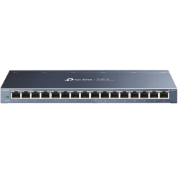 TP-Link TL-SG116 16-Ports Gigabit Netzwerk Switch (32 Gbit/S Switching-Kapazität, geschirmte RJ-45 Ports, Metallgehäuse, IGMP-snooping, Unmanaged, Plug-und-Play, lüfterlos) blau metallic 16 ports Angebot bei HelloDeals