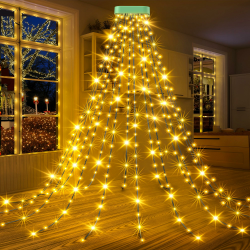 GYLEFY Lichterkette Weihnachtsbaum, 16 Stränge 2M 400LED Christbaumbeleuchtung mit Ring, Lichterkette IP65 Wasserdicht Timer 8Modi Christbaumbeleuchtung für Weihnachtsdeko Außen Innen-Warmweiß Warmweiß 2M Angebot bei HelloDeals