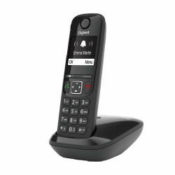Gigaset AS690 - Schnurloses DECT-Telefon - großes, kontrastreiches Display - brillante Audioqualität - einstellbare Klangprofile - Freisprechfunktion - Anrufschutz, schwarz [Deutsche Version] AS690 Eins Black Angebot bei HelloDeals