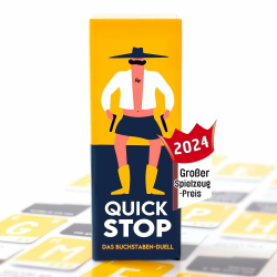 ATM Gaming Quickstop - Das Buchstaben-Duell - Kartenspiel für Jugendliche und Erwachsene - Schnell und Verrückt - 2 bis 7 Spieler - Kartenspiel ab 10 Jahren - Familienspiel Original Angebot bei HelloDeals