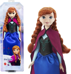 Mattel Disney Prinzessin Anna Puppe, Die Eiskönigin Puppe, kämmbare Haare, beweglich, im Reiseoutfit, abnehmbarer Umhang, Disney Geschenke, Spielzeug ab 3 Jahre, HLW49 Mehrfarbig Angebot bei HelloDeals