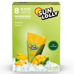 Sun Lolly Wassereis Mango 8 Stk | Mit Fruchtsaft | Zum Selbsteinfrieren | Ohne künstliche Aromen | Frei von Süßungsmittel | Laktosefrei | Glutenfrei | 8 x 60ml 480ml Angebot bei HelloDeals