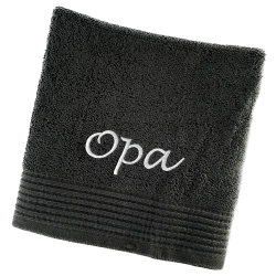 Schnoschi Handtuch mit Namen oder Wunschtext Bestickt, personalisiertes Duschtuch, individuelles Badetuch, Saunatuch oder Gästehandtuch mit Initialen, 100% Baumwolle, 70 x 140 cm dunkelgrau Dunkelgrau 70 x 140 cm Angebot bei HelloDeals