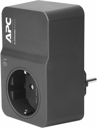 APC Surge Protector - PM1W-GR - Steckdosenadapter mit Überspannungsschutz (1 Stecker Schuko, für PC, TV u.a. - Farbe: schwarz) 1 Ausgangssteckdose Nur Steckdosen schwarz Angebot bei HelloDeals