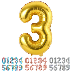 Ponmoo Luftballon Zahl 3 Gold, Riesen Nummer 0 1 2 3 4 5 6 7 8 9 10-19 20-29 30-39 40 50 60 70 80 90 100, groß Folienballons für Hochzeit Jubiläum, Geburtstagsballons Party Dekoration *Gold Zahl 3 Angebot bei HelloDeals