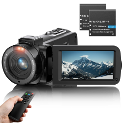 VAHOIALD Videokamera Camcorder FHD 1080P 36MP 30FPS Vlogging Kamera für YouTube 3.0'' Drehbarer IPS Bildschirm 16X Digitalzoom IR Nachtsicht Digitalkamera mit Fernbedienung und 2 Batterien… 301STRM Angebot bei HelloDeals