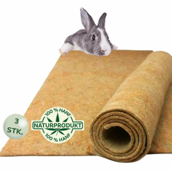 Natursache 3 Nagermatten aus 100% Hanf, 100 x 50cm – saugstark, staubfrei & schützend I Hochwertige Hanfmatten für Nager I Ideale Bodenabdeckung für Käfige von Nagetieren 3 Stück Angebot bei HelloDeals