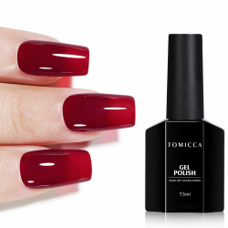TOMICCA Gelee UV Nagellack, 15ml Rot Tansparent Gel-Nagellack, UV LED Soak Off Manicure Gelee Gel Lacquer Varnish 15ml -Gelee rot Angebot bei HelloDeals