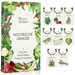 Gemüsesamen Alte Sorten: 8 Sorten Alte Gemüse Samen im Set für Garten und Balkon – Artischocken Samen, Spitzkohl Samen, Palmkohl Samen, Pastinaken, Rote Rübe, Spargel – Saatgut Alte Sorten v OwnGrown Angebot bei HelloDeals