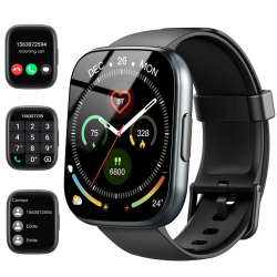 Smartwatch Herren Damen, 1,95"HD Touch Fitnessuhr mit Telefonfunktion, Smart Watch Fitness Tracker mit Pulsmesser Schlafmonitor Schrittzähler, 110+Sportmodi, IP68 Wasserdicht Sportuhr für iOS Android Schwarz Angebot bei HelloDeals