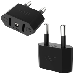 VIEVRE US to EU Adapter,2 Stück Adapter USA Deutschland Stecker,Stecker Adapter,US Stecker Adapter Auf EU,US Adapter EU,USA Adapter Steckdose,Adapter USA Deutschland für Geräte mit USA-Netzteil 2 Stück Schwarz Angebot bei HelloDeals