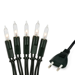 hellum Lichterkette innen strombetrieben, mini Lichterkette 50er klare warme Lichter, beleuchtete 7,35m, Kabel grün Lichterkette 50 lichter 835014 Grünes Kabel - Transparente Lampe 50 Lichter / beleuchtet 7,35m Angebot bei HelloDeals
