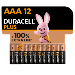 Duracell Plus Batterien AAA, 12 Stück, langlebige Power, AAA Batterie für Haushalt und Büro Größe AAA Plus (+100% Langlebiger) 12 Stück Angebot bei HelloDeals