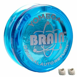 Yomega DAS ORIGINAL Brain - Professionelles Yoyo für Kinder und Anfänger, reaktionsschneller Automatische Rückkehr Yo Yo am besten für Seiten Tricks + zusätzliche 2 Seiten (Blau) Angebot bei HelloDeals